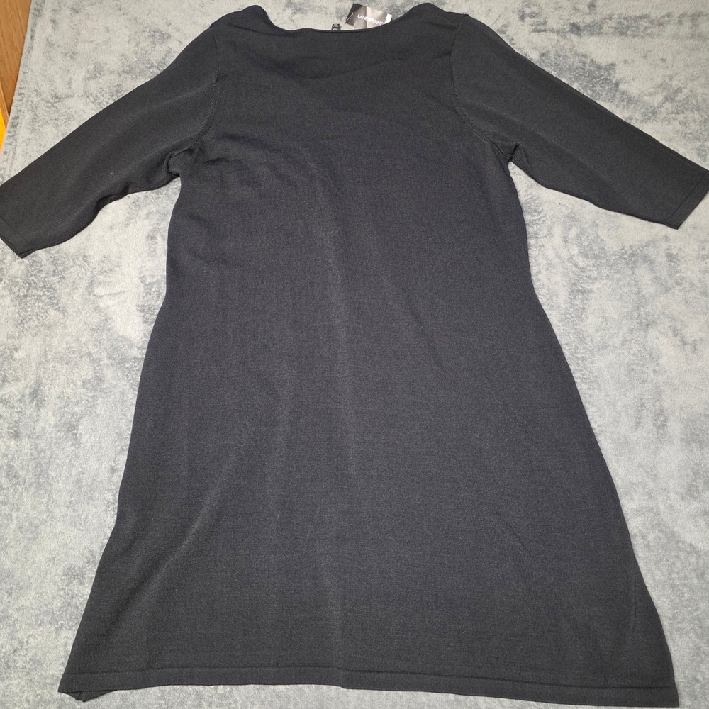 Lane Bryant Dress Womens 22/24 Black Pointelle Knit NWT Three-Quarter Sleeve - Picture 7 of 9